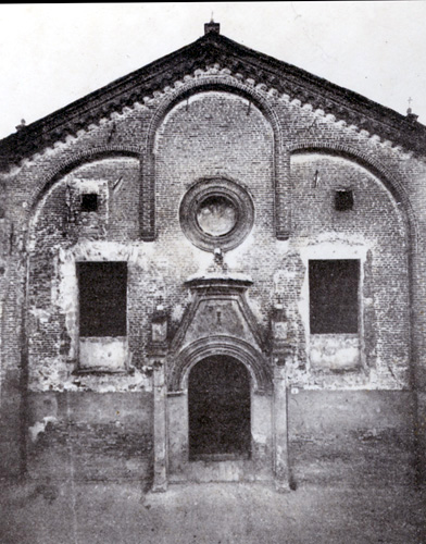 Corpus Domini, la facciata prima del restauro. 7,4x10,6 cm