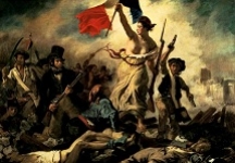 Eugene Delacroix la Libertà che guida il popolo